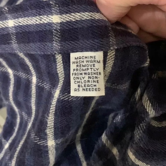 Ralph Lauren Blue Plaid Flannel Shirt Sz Large - Picture 5 of 5